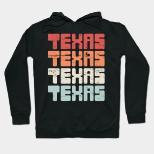 Retro Vintage TEXAS Text Hoodie